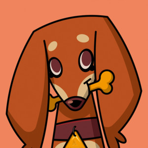 A3額付アートポスター ミニチュア・ダックスフンド