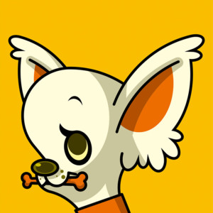 A3額付アートポスター チワワ