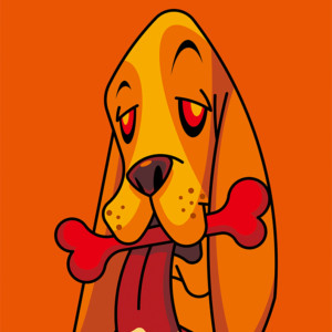 A2額付アートポスター バセット・ハウンド