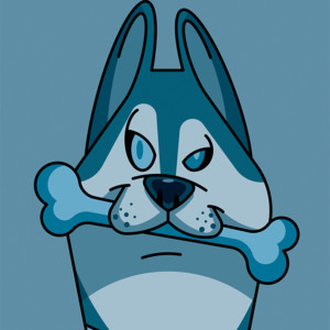 A2額付アートポスター シベリアン・ハスキー