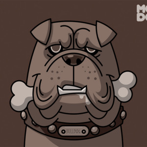 A2額付アートポスター ブルドッグ