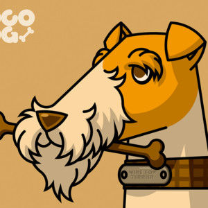 A3額付アートポスター ワイヤー・フォックス・テリア