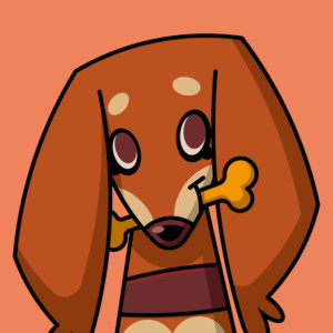 A3額付アートポスター ミニチュア・ダックスフンド