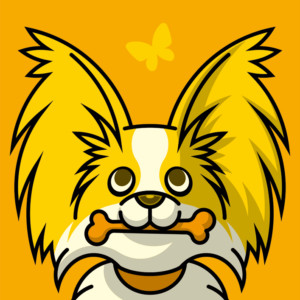 A3額付アートポスター パピヨン